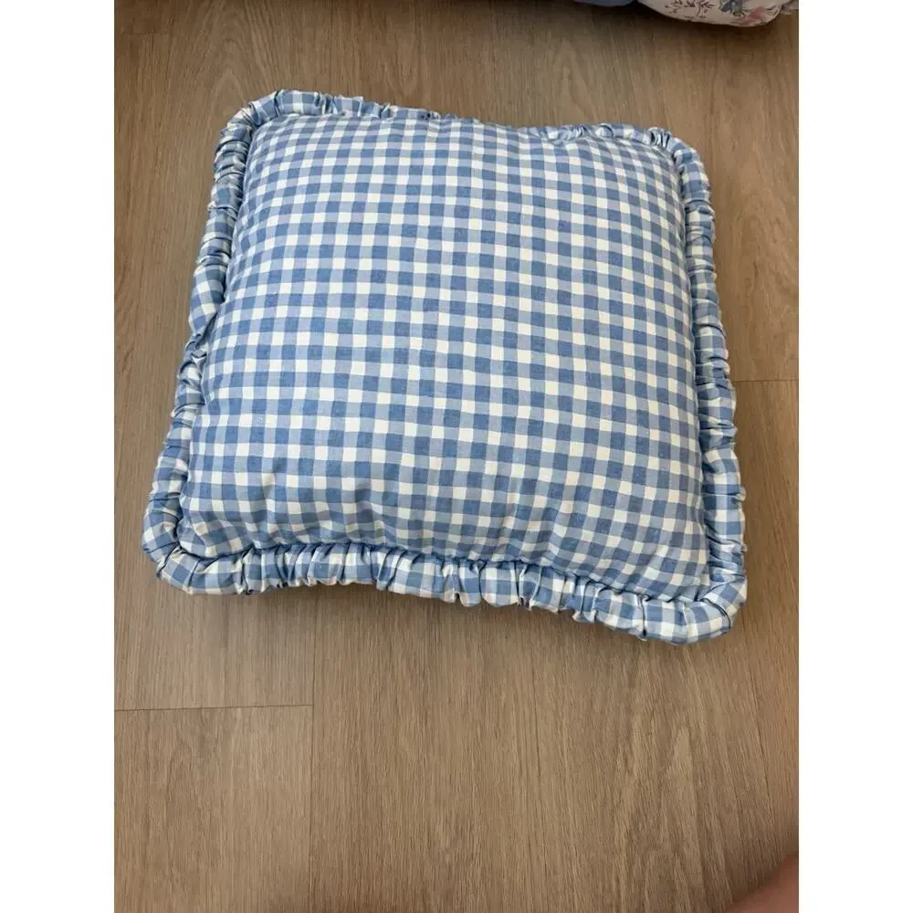 Vintage Handmade Puff patchwork Twin Quilt 4 Piece Set Cottagecore